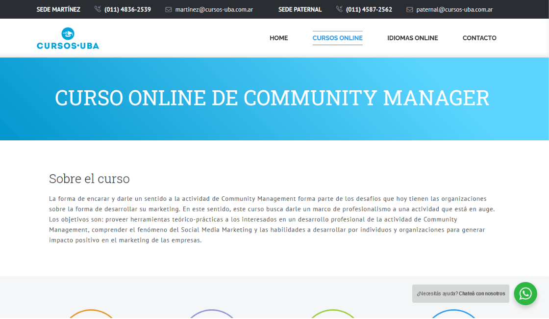 donde estudiar community manager uba