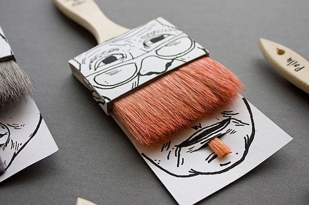 brochas bigote packaging creativo