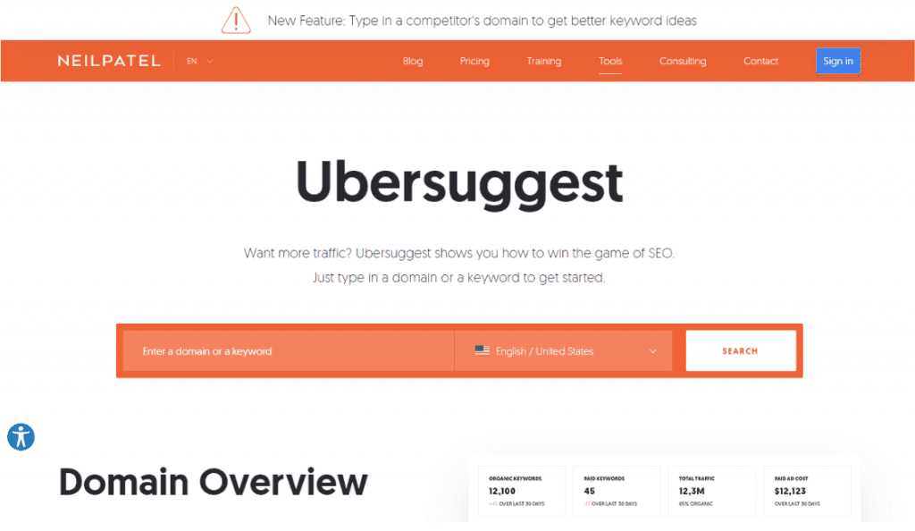 herramientas para marketing de contenido Ubersuggest